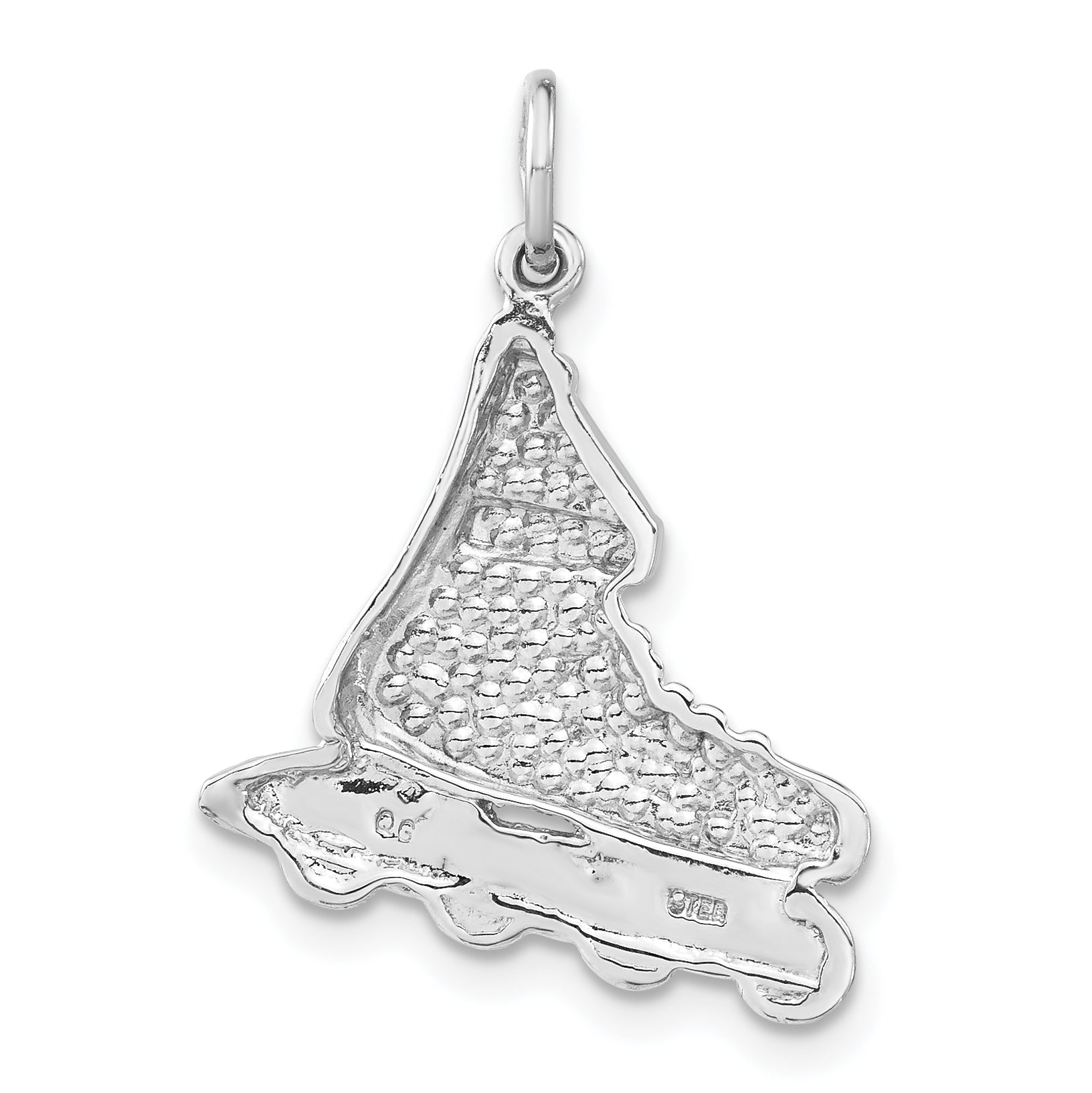 Sterling Silver Polished Inline Skate Charm