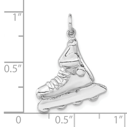Sterling Silver Polished Inline Skate Charm