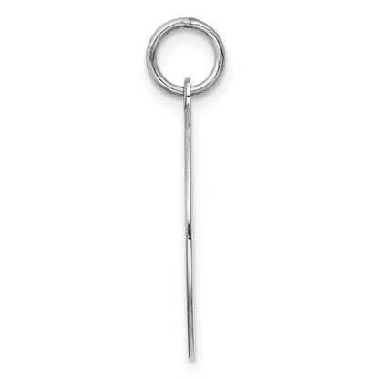 Sterling Silver Rhodium-Plated Pug Disc Charm