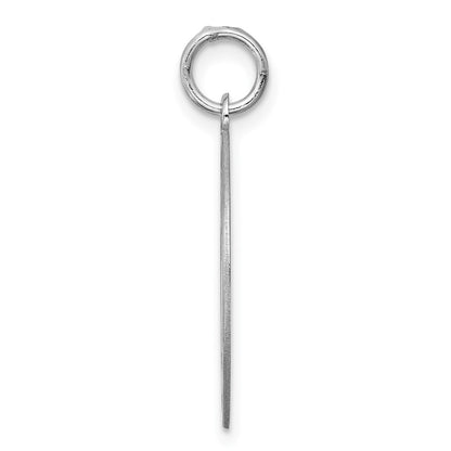 Sterling Silver Rhodium-Plated Siberian Husky Disc Charm