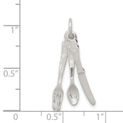 Sterling Silver Knife, Fork & Spoon Charm
