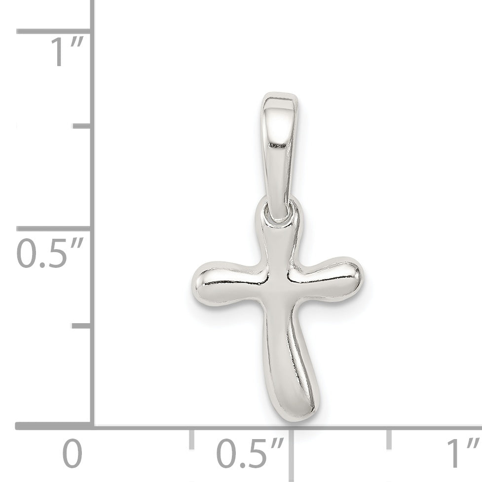 Sterling Silver Tiny Freeform Cross Charm