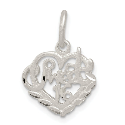 Sterling Silver Sweet 16 Charm