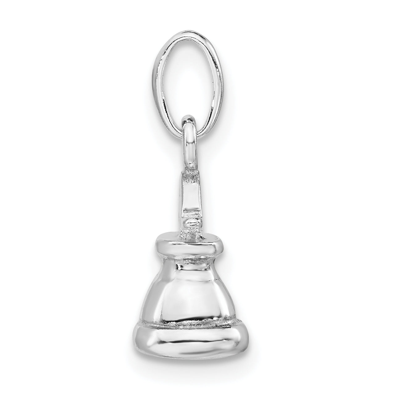 Sterling Silver 3-D Polished Liberty Bell Charm
