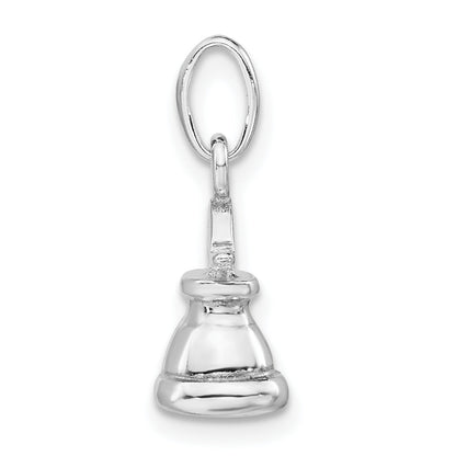 Sterling Silver 3-D Polished Liberty Bell Charm