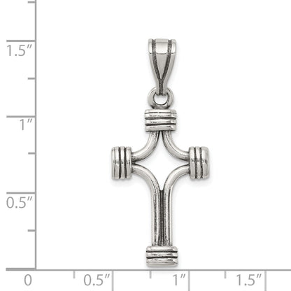Sterling Silver Antiqued Cross Pendant