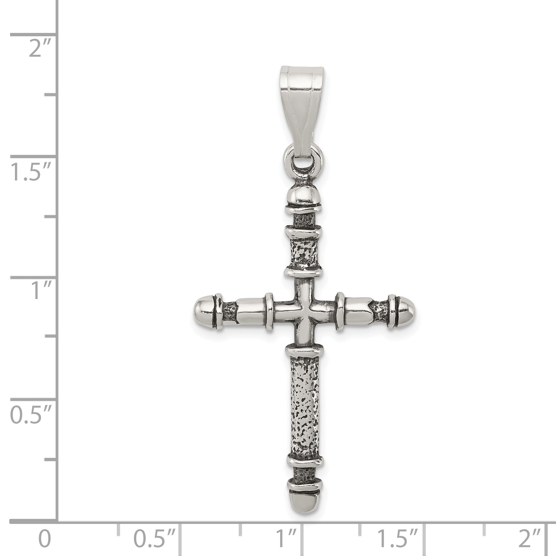 Sterling Silver Antiqued Cross Pendant
