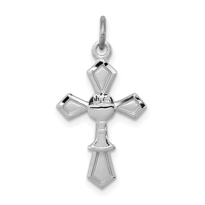 Sterling Silver Rhodium-Plated Chalice Cross Charm
