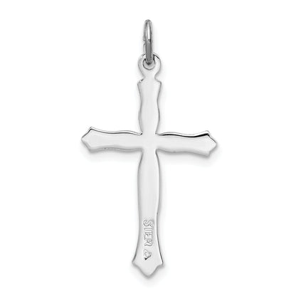 Sterling Silver Rhodium-Plated And Vermeil Cross Pendant