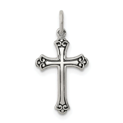 Sterling Silver Antiqued Cross Charm