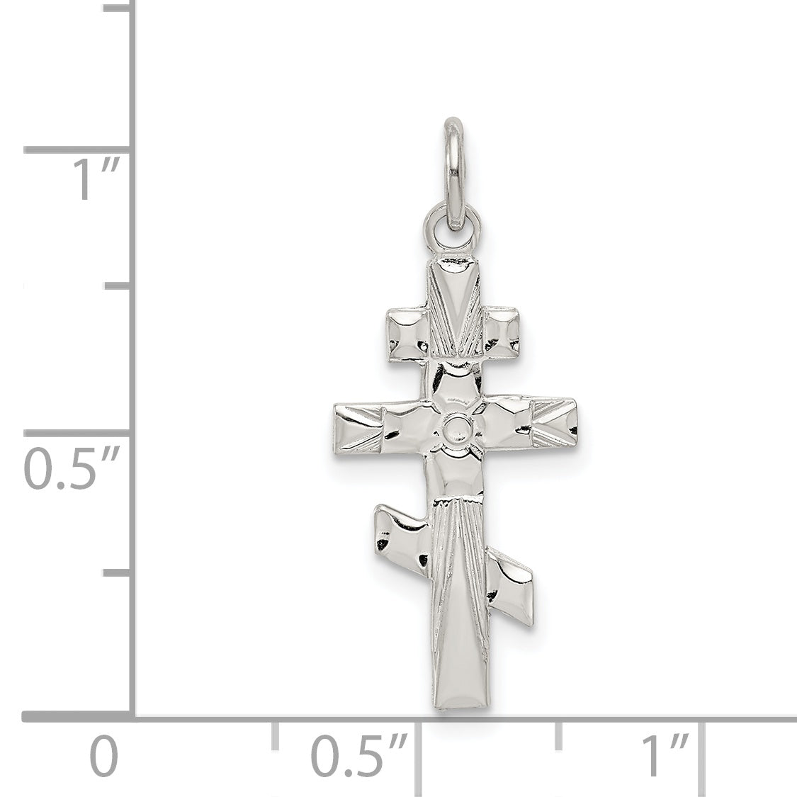 Sterling Silver Eastern Orthodox Cross Charm