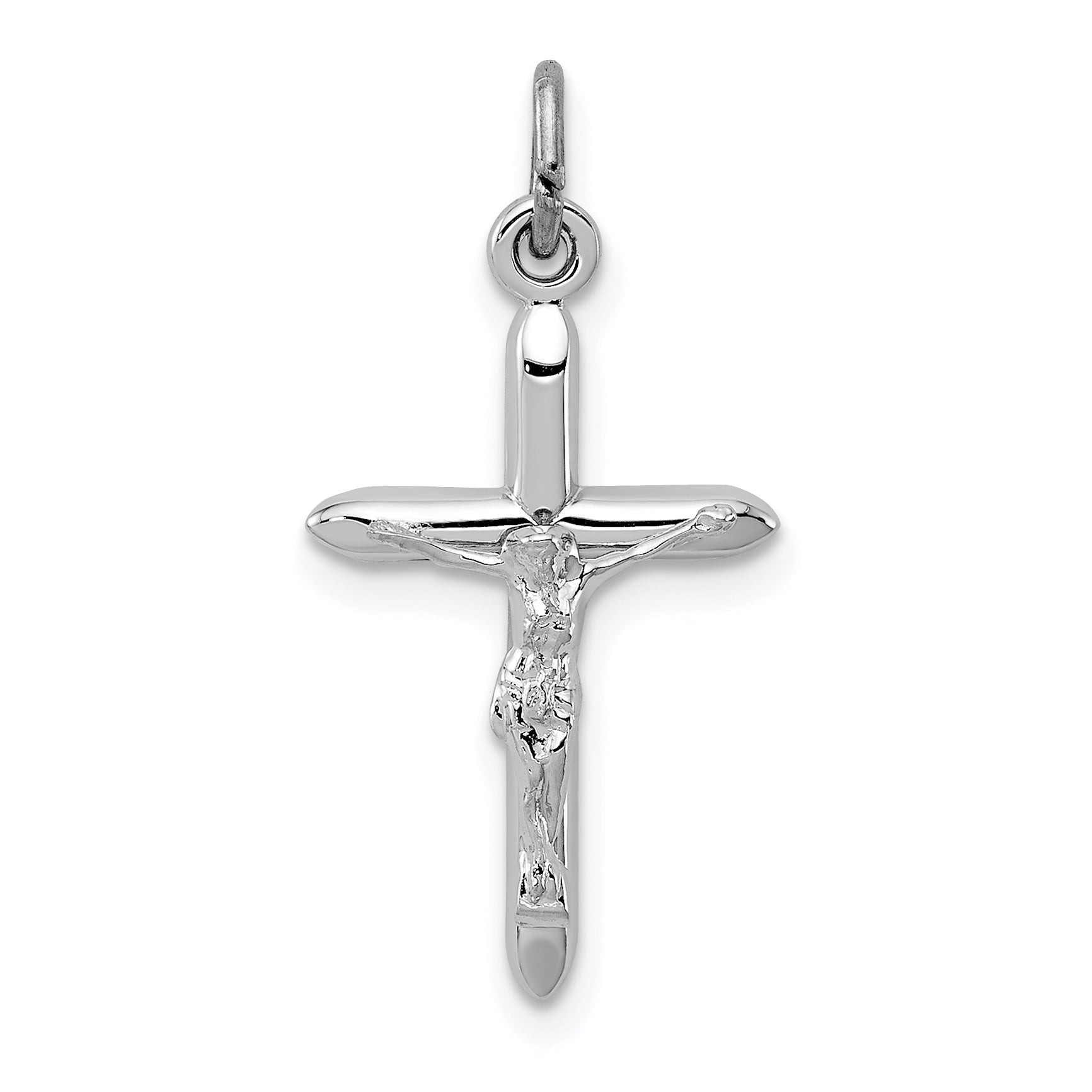 Sterling Silver Rhodium-Plated Passion Crucifix Charm