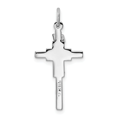 Sterling Silver Rhodium-Plated & Vermeil Inri Crucifix Charm