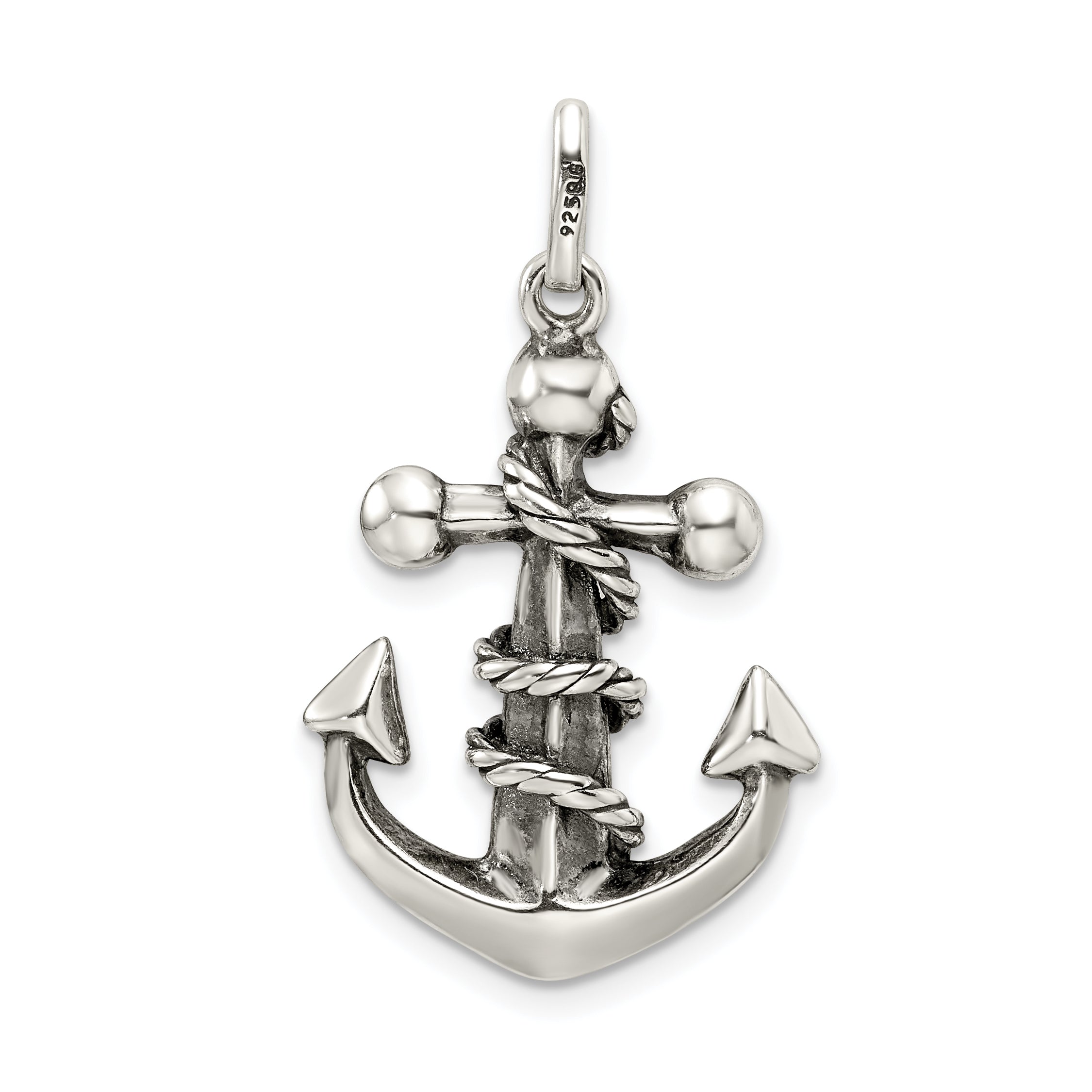 Sterling Silver Antiqued Cross Pendant