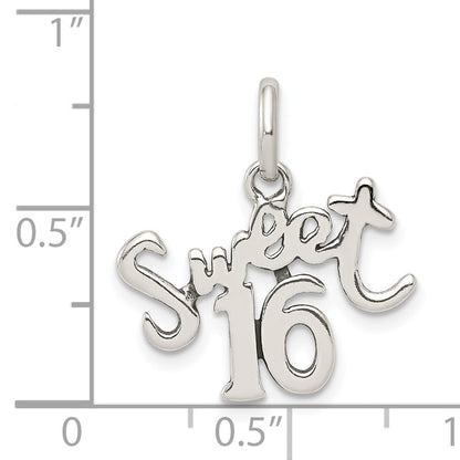 Sterling Silver Sweet 16 Charm