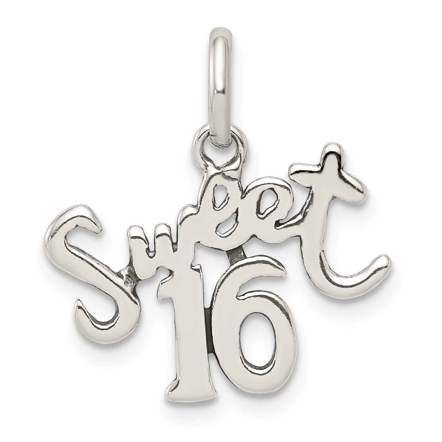 Sterling Silver Sweet 16 Charm