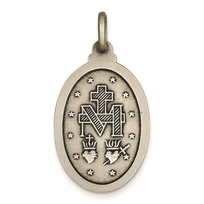 Sterling Silver Antiqued Miraculous Medal