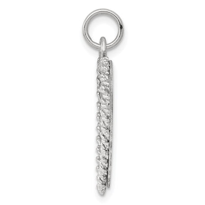 Sterling Silver Rhodium-Plated Sweet Sixteen Disc Charm