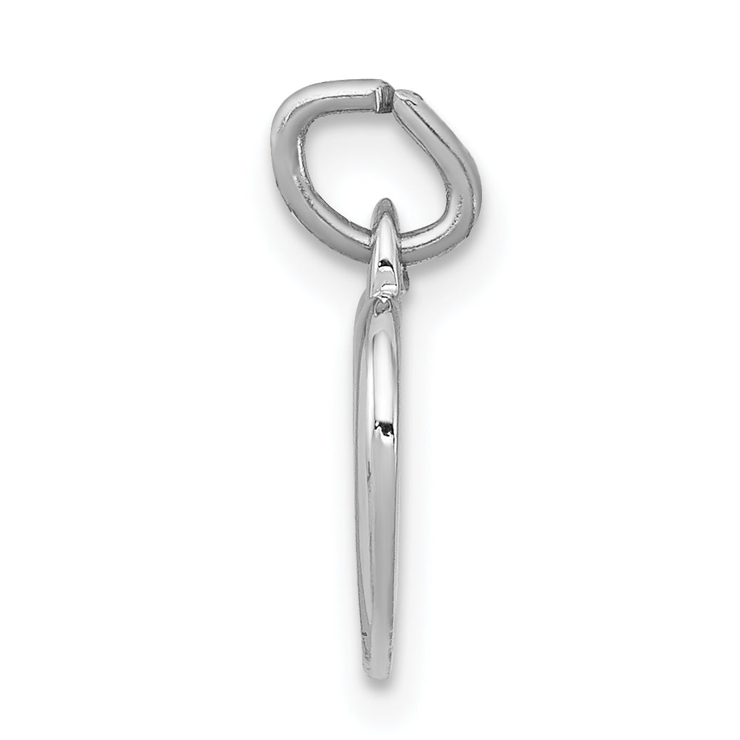 Sterling Silver Rhodium-Plated & Vermeil Cross In Heart Charm