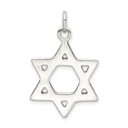 Sterling Silver Antiqued Star Of David Charm