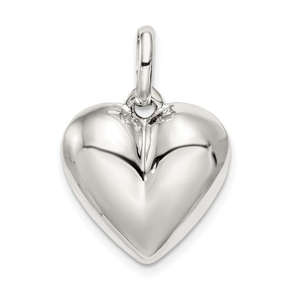 Sterling Silver Puffed Heart Charm