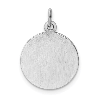 Sterling Silver Rhodium-Plated Holy Communion Disc Charm