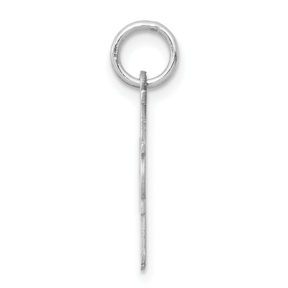 Sterling Silver Rhodium-Plated # 1 Mom Polished Charm