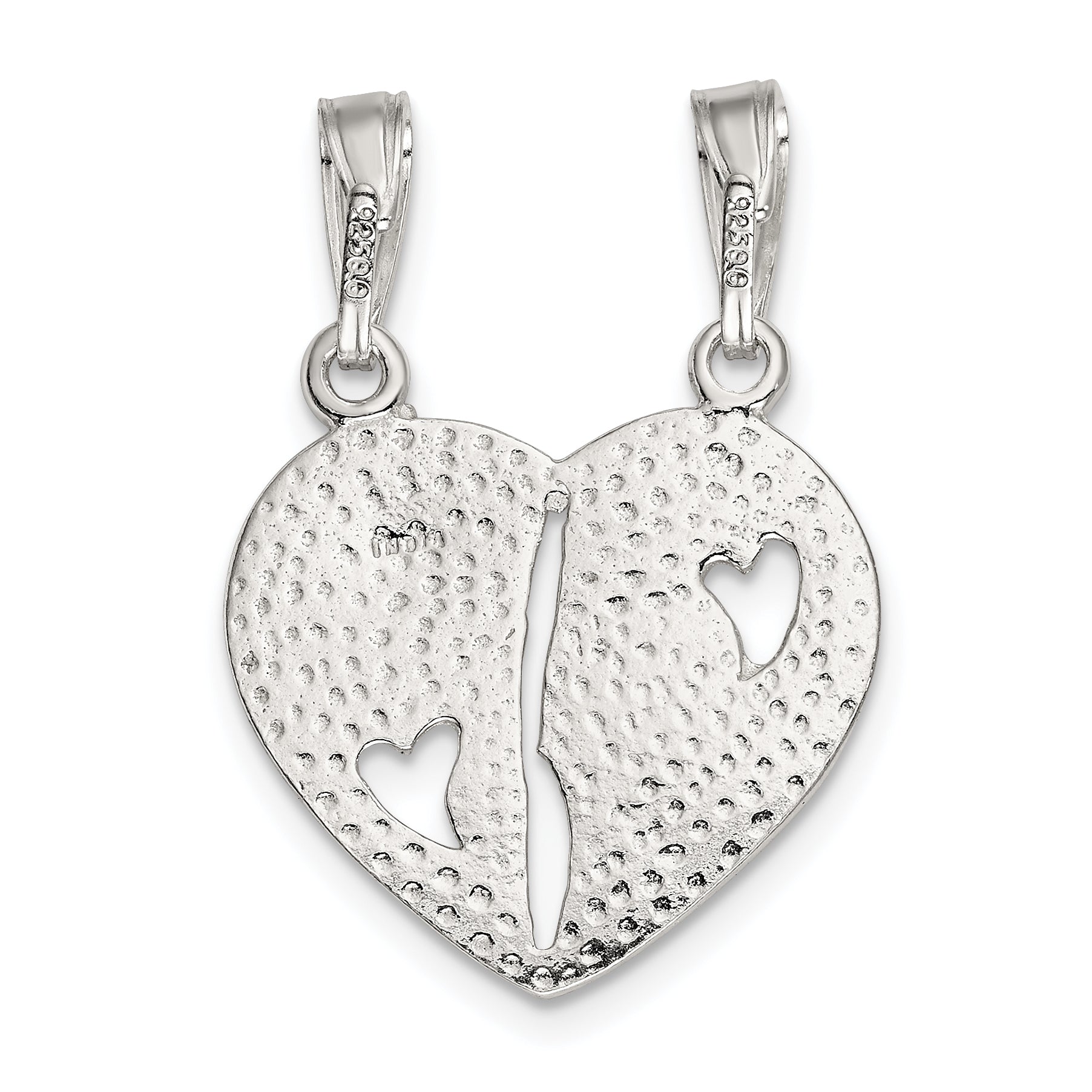 Sterling Silver Best Friends Break Apart Heart