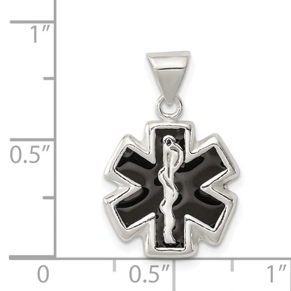 Sterling Silver Enameled Medical Charm