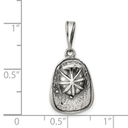 Sterling Silver Antiqued Fireman'S Helmet Charm