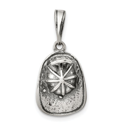 Sterling Silver Antiqued Fireman'S Helmet Charm