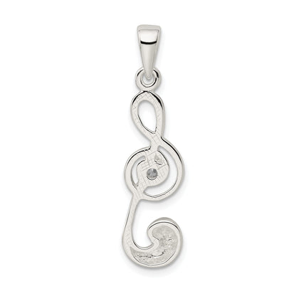 Sterling Silver Treble Clef Charm