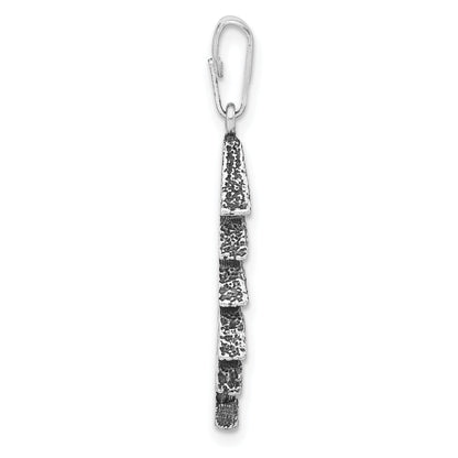 Sterling Silver Polished & Antiqued Tree Charm