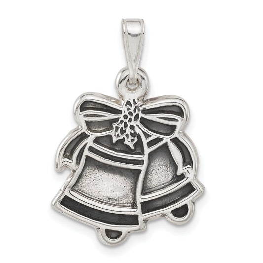Sterling Silver Antiqued Bells Charm