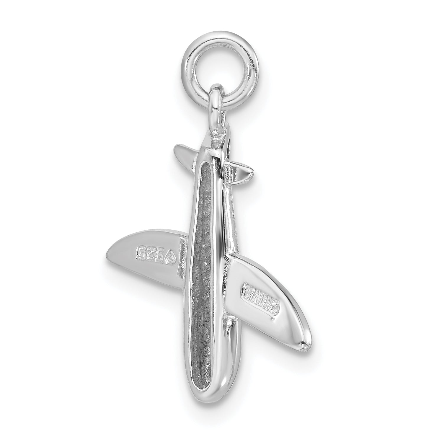 Sterling Silver Purple Enameled Airplane Charm
