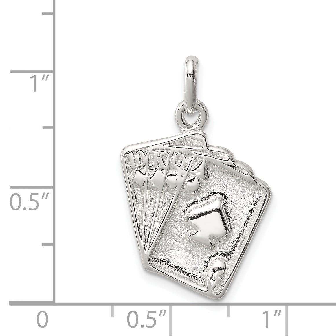 Sterling Silver Playing Card'S Charm