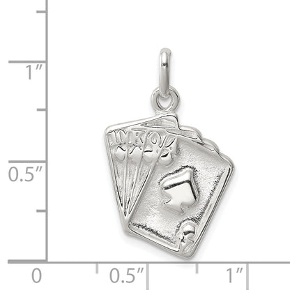 Sterling Silver Playing Card'S Charm