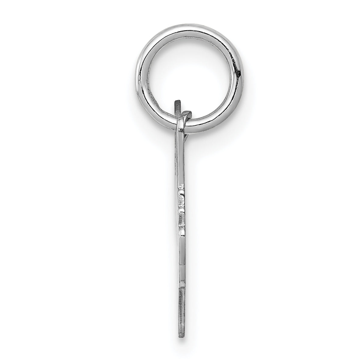 Sterling Silver Rhodium-Plated Fox Head Polished Front/Satin Back Charm