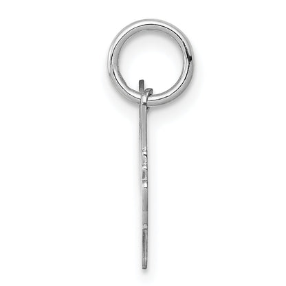 Sterling Silver Rhodium-Plated Fox Head Polished Front/Satin Back Charm