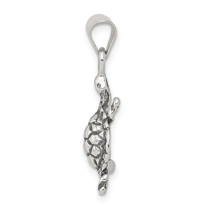 Sterling Silver Antiqued Turtle Charm