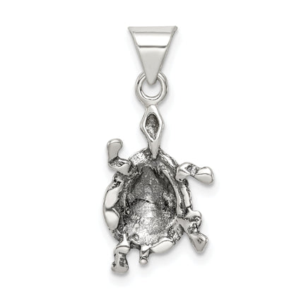 Sterling Silver Antiqued Turtle Charm