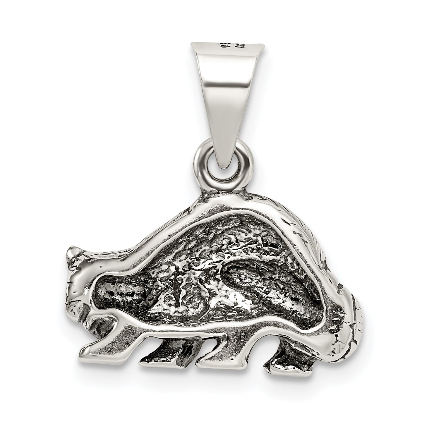 Sterling Silver Antiqued Raccoon Charm