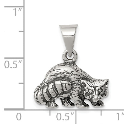 Sterling Silver Antiqued Raccoon Charm