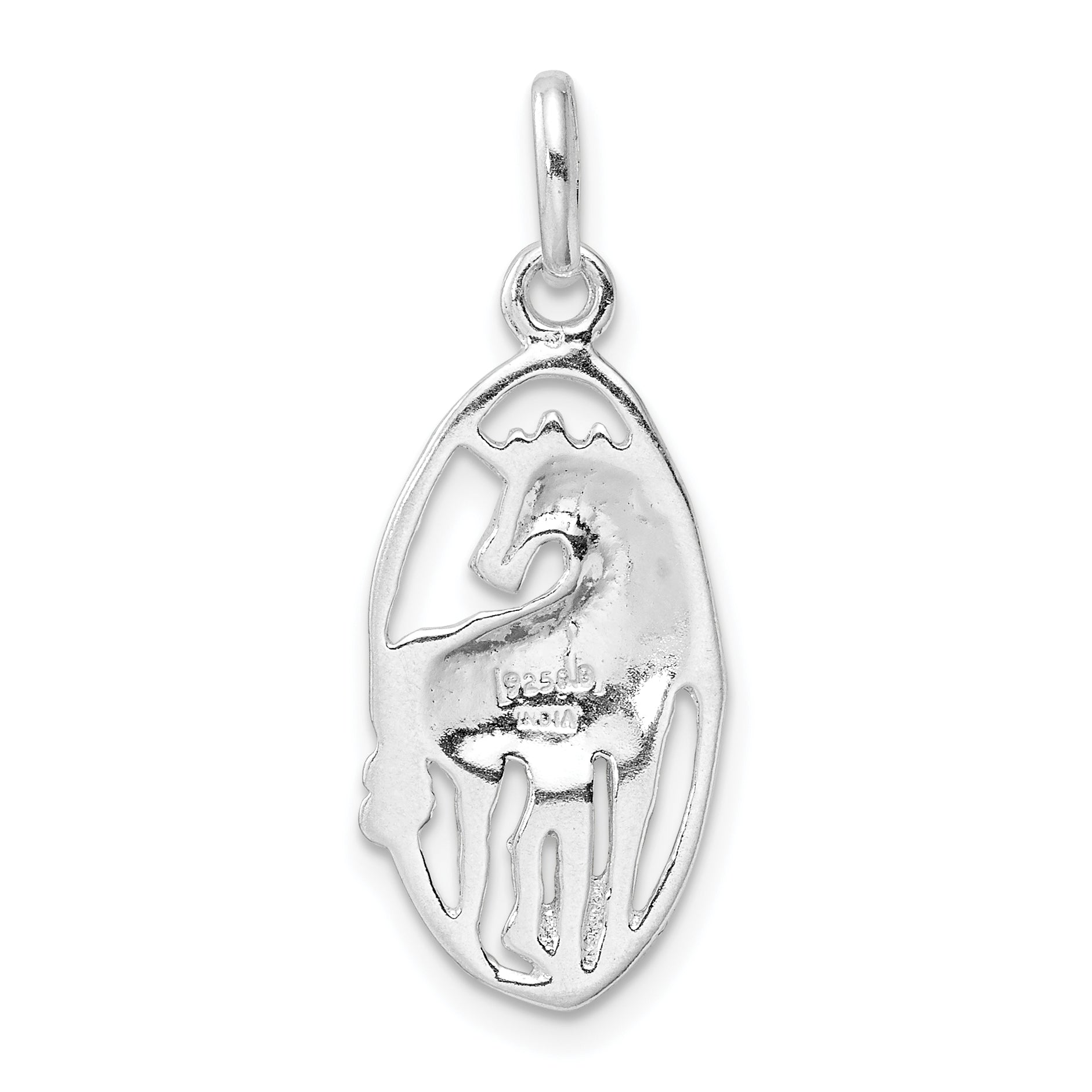 Sterling Silver Unicorn In Frame Charm