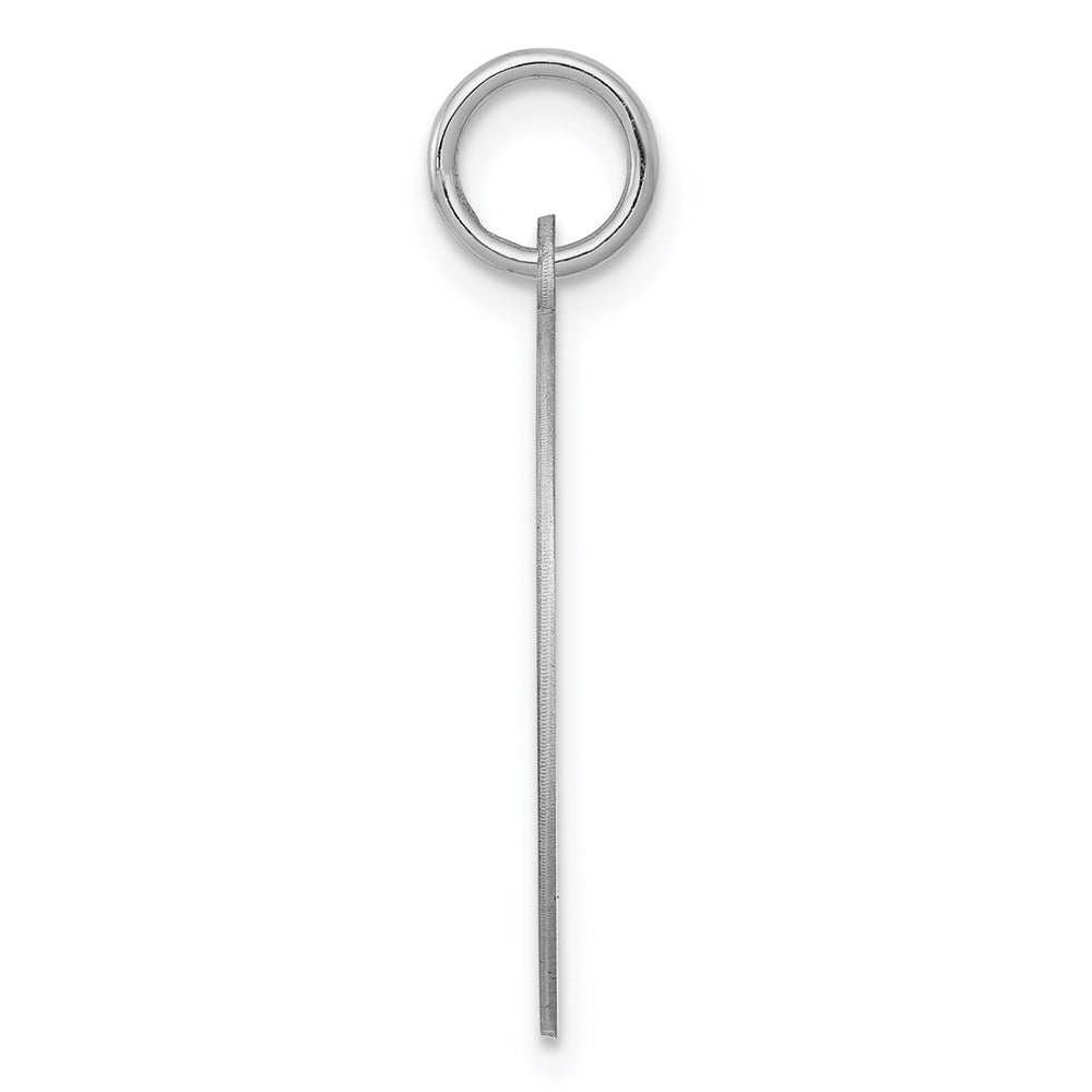 Sterling Silver Rhodium-Plated Brocaded Letter A Initial Charm