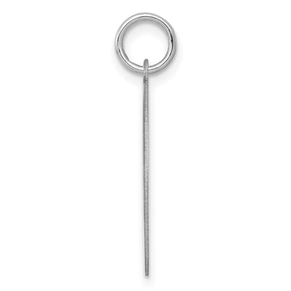 Sterling Silver Rhodium-Plated Brocaded Letter E Initial Charm