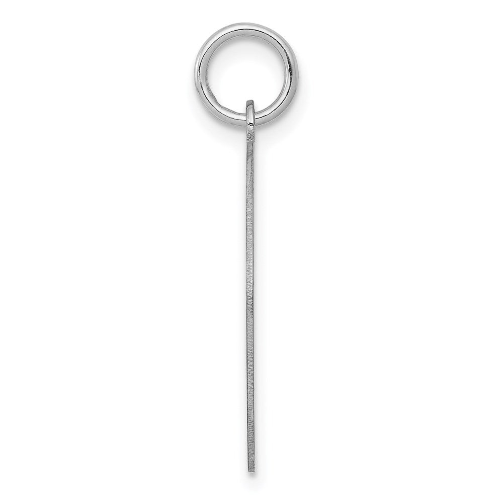 Sterling Silver Rhodium-Plated Brocaded Letter F Initial Charm