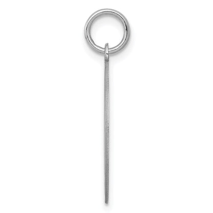 Sterling Silver Rhodium-Plated Brocaded Letter K Initial Charm