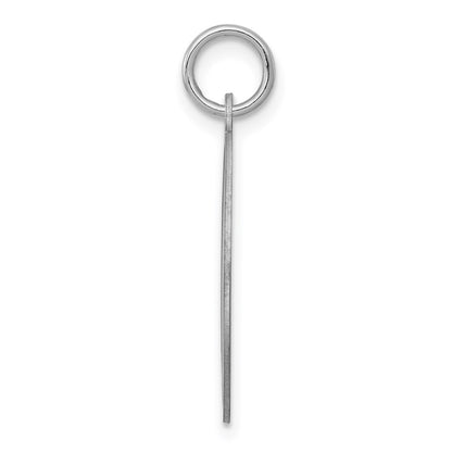 Sterling Silver Rhodium-Plated Brocaded Letter O Initial Charm