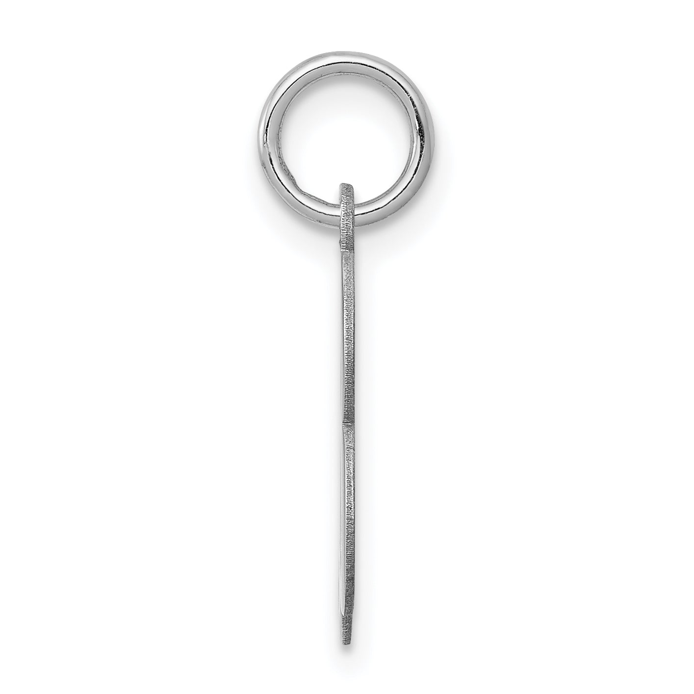 Sterling Silver Rhodium-Plated Stamped Letter B Initial Charm